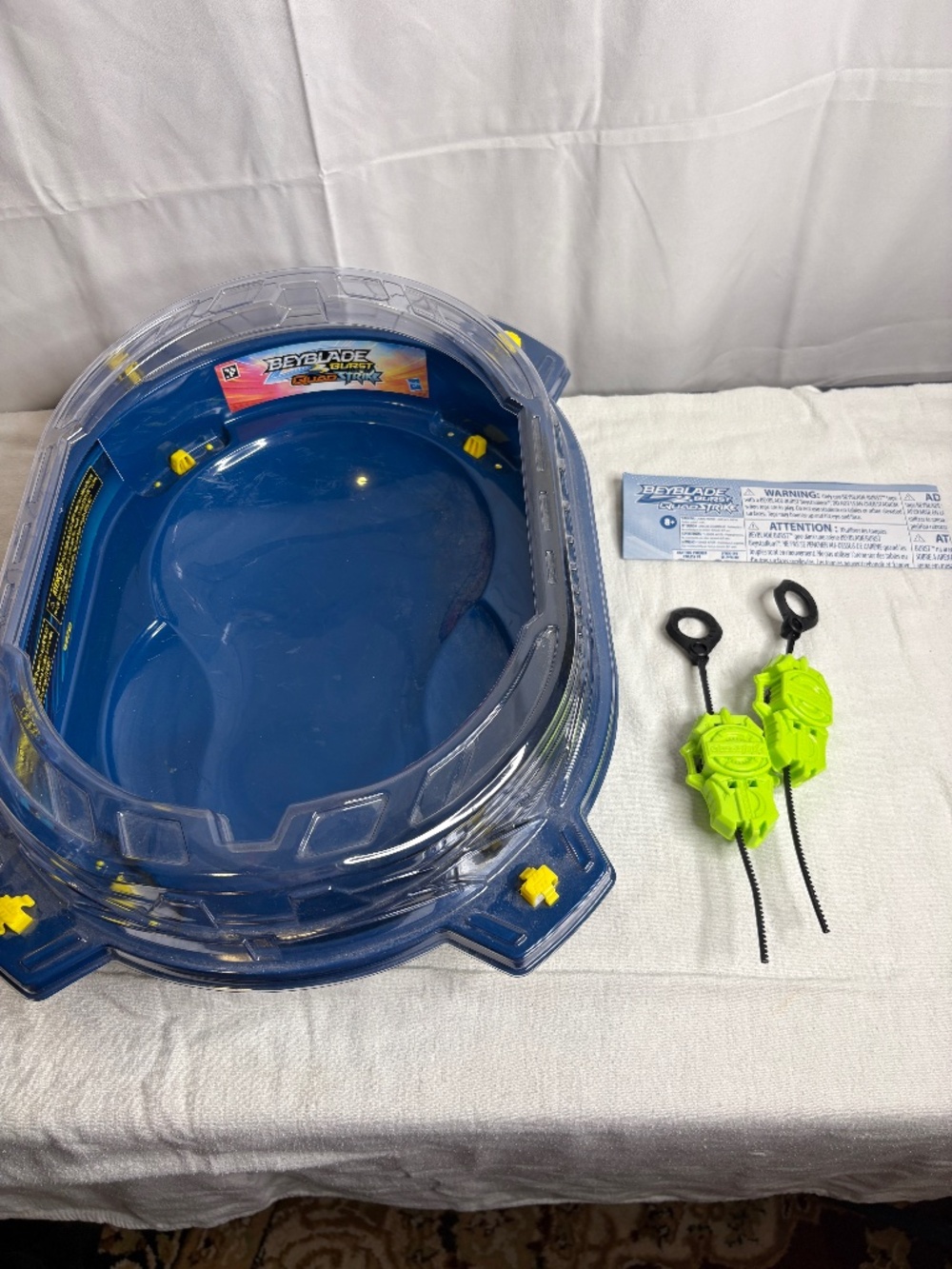 Beyblade Burst Quad Strike Stadium with 2 Launchers and Instructions